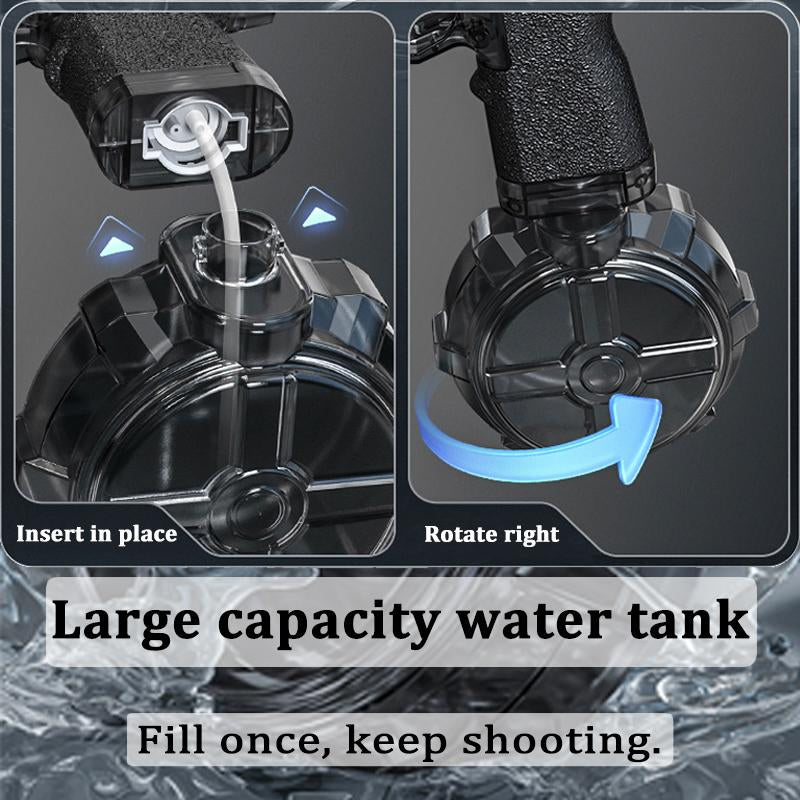 2025 New Automatic Electric Water Blaster Highcapacity Squirt Water Blaster Pool Accessories with Extra Long Range&Lights for Adults & Kids, Child Christmas Gift Outdoorfun Portable Durable