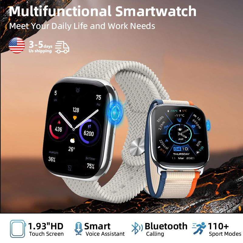 Ultimate Sport Smart Watch with Jet Black Aluminium Case - 2.02" Ultra-Clear Display, S/M. Fitness Tracker, Heart Rate, Water Resistant, All-Day Wear Comfort