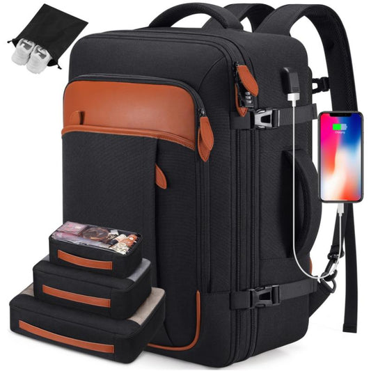 Miusse 40L 42L Travel Backpack, 17-Inch Carry-On Approved Bag, Waterproof Luggage with Packing Cubes, Shoe Pocket #Outdoorfun