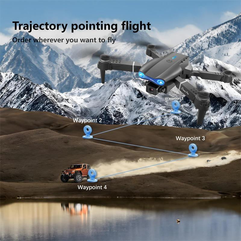 2025 NEW the E88 Dualcamera Drone with Two Batteries Foldable Drone with Camera for Adults/Kids Fly Stably Wifi FPV Black