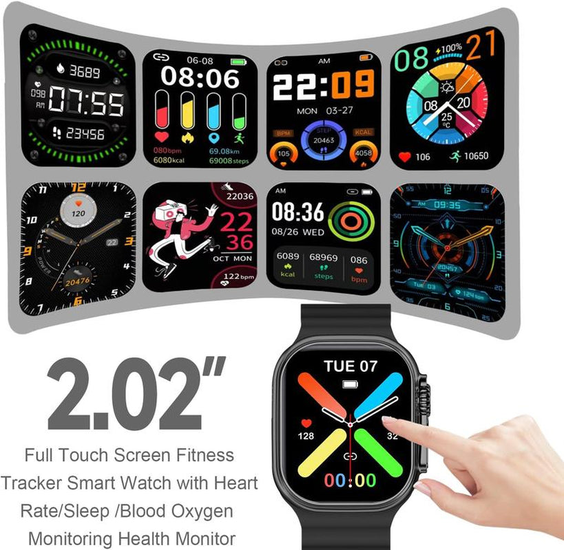 2025 New Multifunctional Men Women'S Smartwatch, 2.2-Inch Smart Watch with Answer/Make Calls/100+ Sports Modes/Message Reminder, IP67 Waterproof Smart Watch for Android Iphone Devices, Fitness Watch, Fall Gift