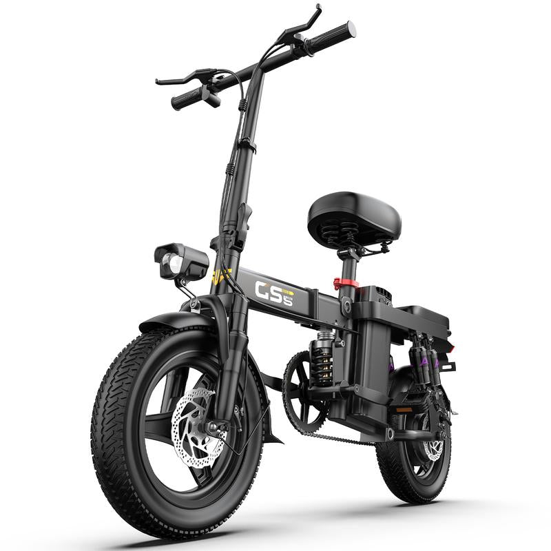 Folding Electric Bike for Adults, 14-Inch Tires, Top Speed of 19 MPH, 48V 15Ah Removable Battery E-Bike