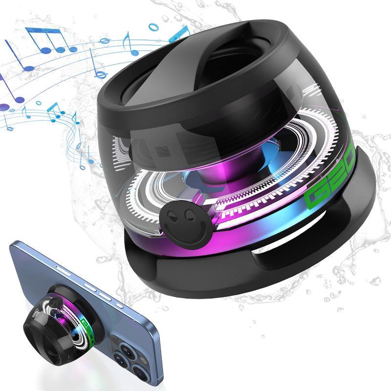 Magnetic Bluetooth Speaker,G200 5W Mini Speaker Wireless Bluetooth 5.0,LED Light Game Mode,4H Playtime,Suitable for Travel,Cook,Run-Black/Purple