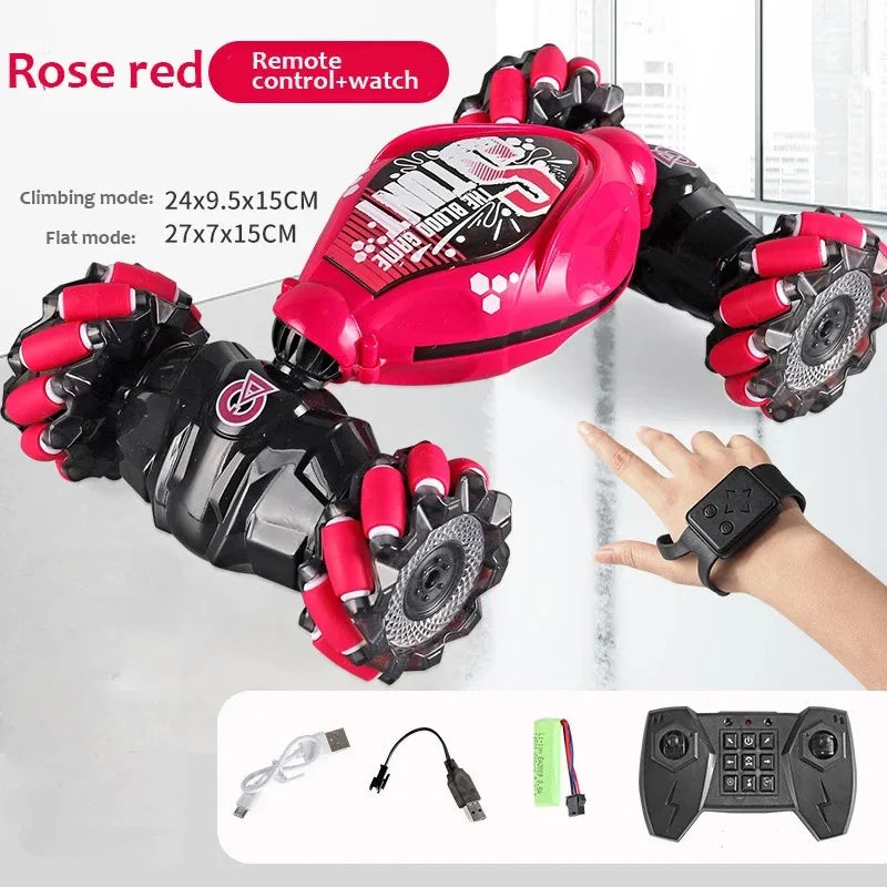 RC Car with LED Light Remote Control Car Watch Hand Gestures 360° Rotating Climbing Car Drift Electronic Adults Kid Toys Gift