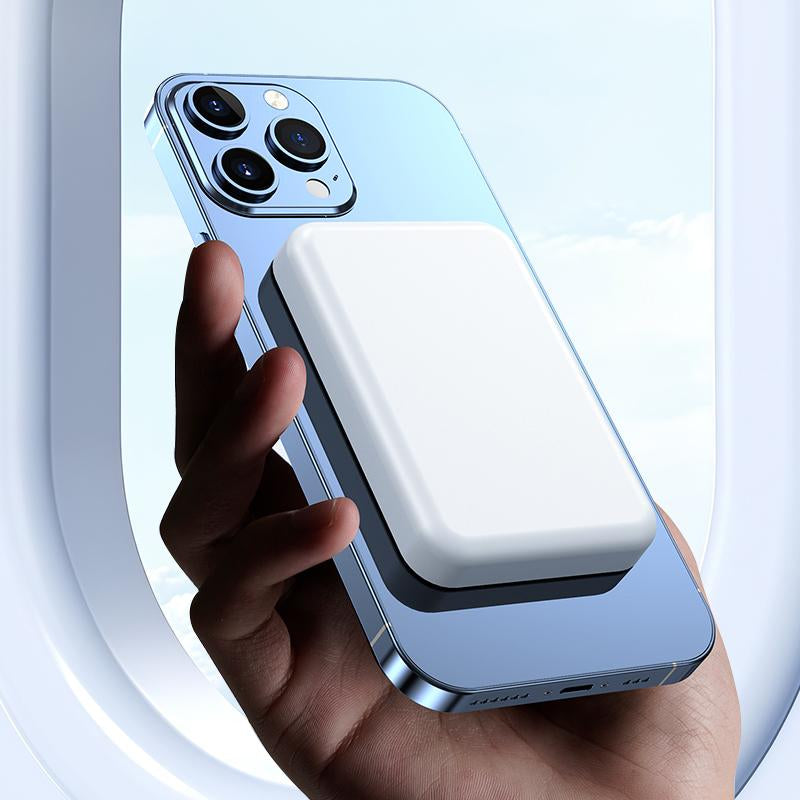 Magnetic Power Bank,5000Mah Portable Charger,Fast Charging for Iphone 16/15/14/13/12 Pro/Pro Max/Plus,White Magsafe Wireless Battery