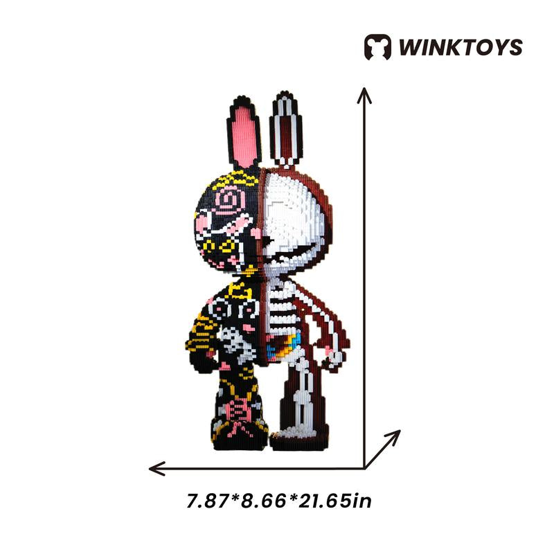 Rabbit Building Block,Winktoys Building Block, Rabbit Toys,Birthday Gift,Trend Decoration,Cool Gifts,Gifts for Boys and Girls,Christmas Gift