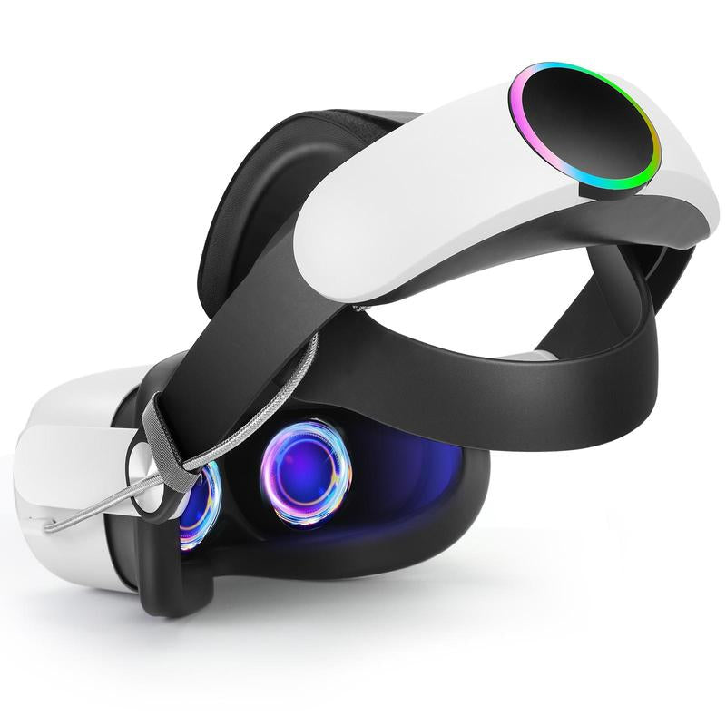 HURRA VR Rechargeable Battery Head Strap for Meta Quest 2/3/3S Adjustable, Soft Foam, and Skin-Friendly PU. Extends Playtime and Enhancescomfort