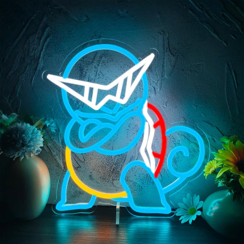 Bulbasaur Neon Signs for Wall Decor, USB Powered for Bedroom Bar Store Birthday Party Man Cave Christmas Supply Gifts