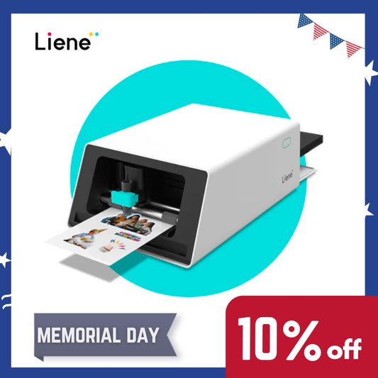 Liene Pixcut S1 Photo Sticker Printer & Cutting Machine - All-In-One Sticker Maker Machine for DIY Crafts, Custom Labels & Gifts, Thermal Dye-Sublimation, 300 DPI Prints, Precise AI Auto-Cutting, Bluetooth Wireless Printing