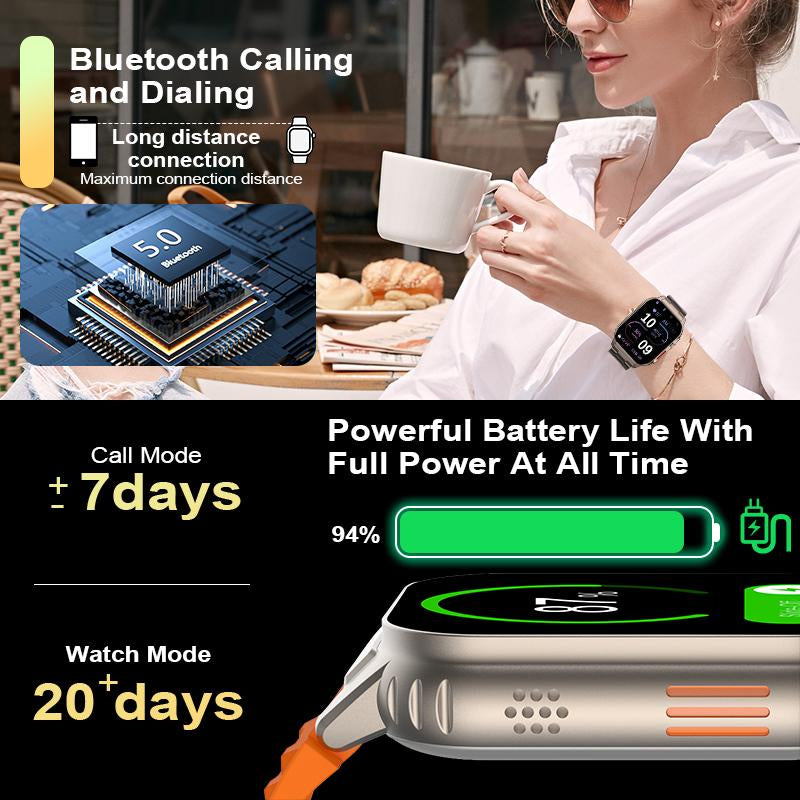 Mother’S BOGO 2 Watches! Rugged & Elegant Smartwatch for Women – Waterproof, Health Monitoring, 120+ Sports Modes, Long Battery, Customizable Watch Face.