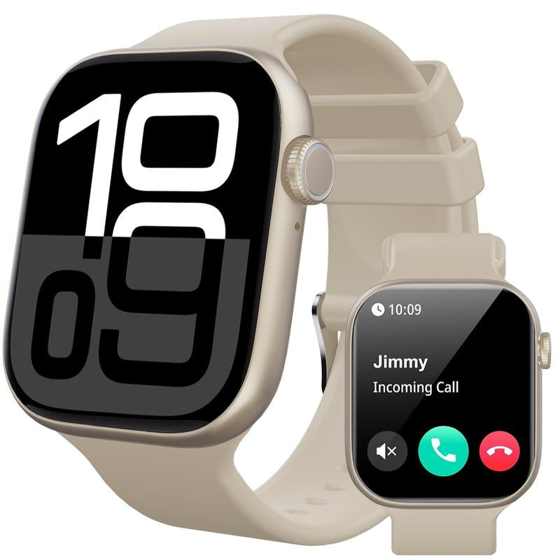 2025 New Fashion Touch Screen Smart Watch with Answer/Make Calls, Message Reminder, Multifunctional Fitness Watch with 100+ Sports Modes, DIY Watch Dials, Smart Watches for Iphone/Andriod, Activity Tracker for Men Women