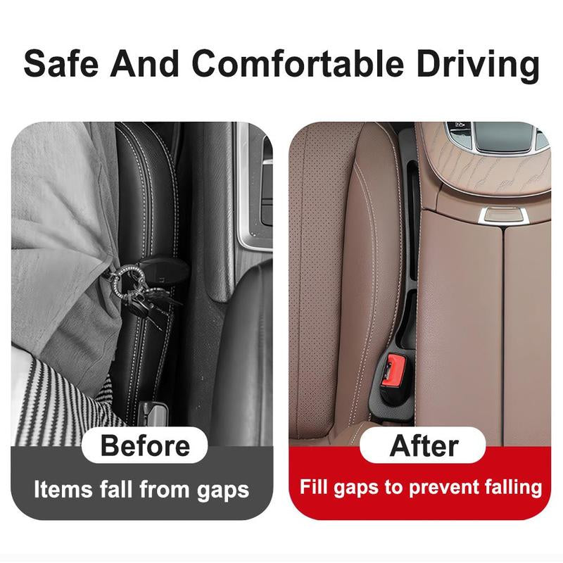 Car Seat-Gap Filler Organizer, Waterproof Automotive Seat-Gap Plug Strip, Pink Grooves Seat-Gap Storage Holder, Auto Interior Accessories