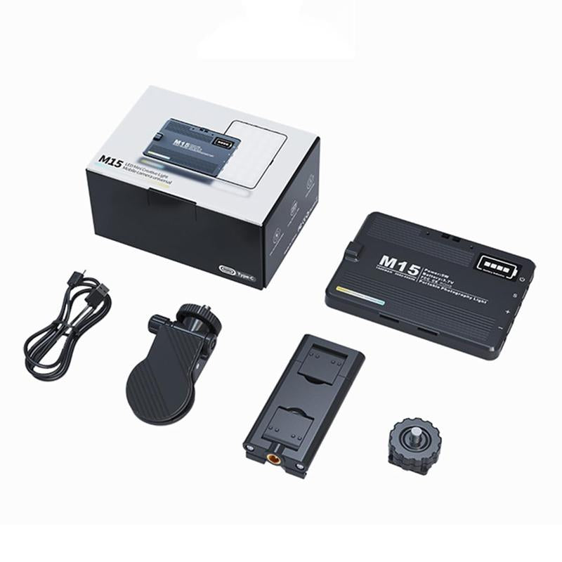 LED Camera Light Portable Photography Video Lights Selfie for Warm and Cool 3 Colors 3000-9900K 72Pcs Beads with Cell Phone Clip 1/4 Standard Screw 1500Mah Rechargeable CRI 80