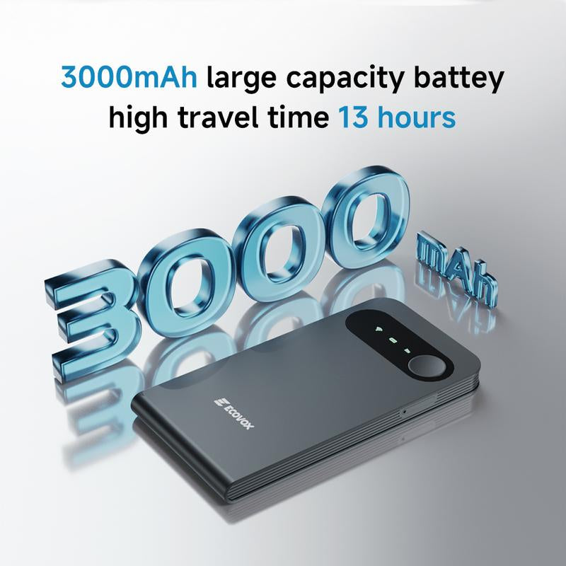 ECOVOX 2025 Upgrade Portable Wifi Hotspot Unlimited 4G Data Worldwide No SIM Card Needed & Tri-Band Support Car/Rv/Travel Wifi Router
