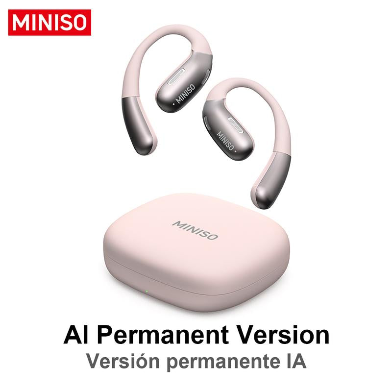 MINISO X28 OWS Translation Open Ear Wireless Bluetooth Earbuds Support 135 Languages Real Time Bluetooth Translation HIFI Sound Quality Sports Headphones IPX5 Waterproof with Microphone