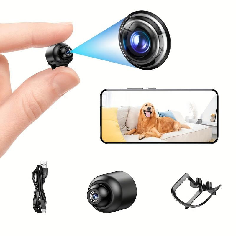 1Pc X5 Wireless Security Camera, 720P Indoor Home Surveillance, USB Powered, Wi-Fi Enabled, App Control, Motion Detection, Night Vision, Live Streaming, Loop Recording, Portable Baby/Pet/Babysitter Monitor