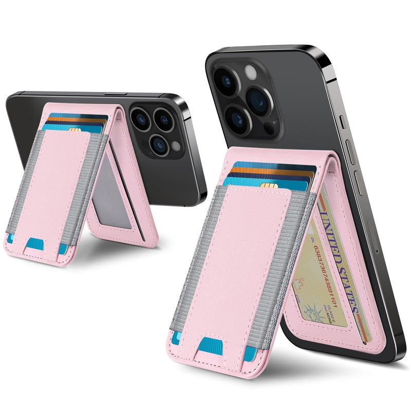 Magsafe Wallet, for Iphone 16/15/14 Pro Max/14 Pro/14/14 Plus/13/12 Promax Series, 9 Cards Holder, Vegan Leather, Electronics Accessories Cellphone Smartphone Black Metallic