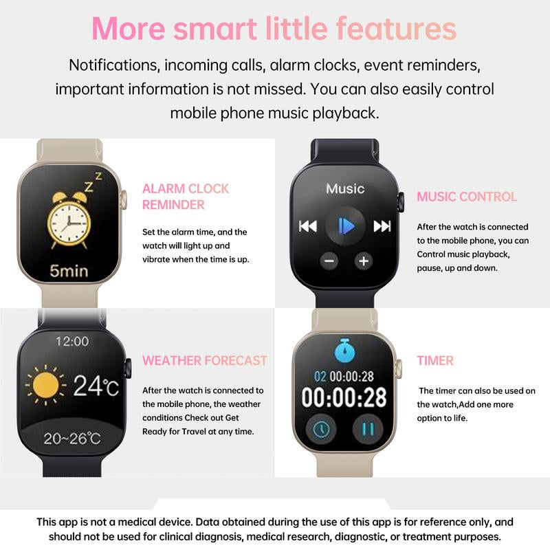 2025 New Fashion Touch Screen Smart Watch with Answer/Make Calls, Message Reminder, Multifunctional Fitness Watch with 100+ Sports Modes, DIY Watch Dials, Smart Watches for Iphone/Andriod, Activity Tracker for Men Women