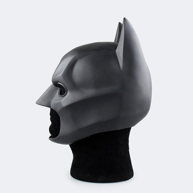Men'S Superhero Batman Full Face Latex Mask, Black Knight Headwear, Party Costume Accessory, Role-Playing Prop