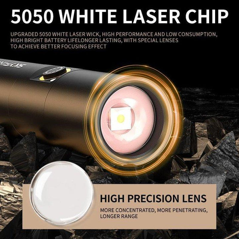 SKYFIRE Flashlight Cylinder,Versatile,Zoomable, Compact and Portable, Suitable for Home Use, Exploration, Mountaineering and Patrolling