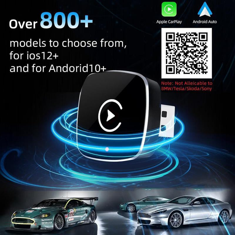 2025 Wireless Carplay Adapter for Iphone/Android - Fast Connection,No Latency,Hands-Free Call Wireless Adapter Electronic Charger Carplay Dongle