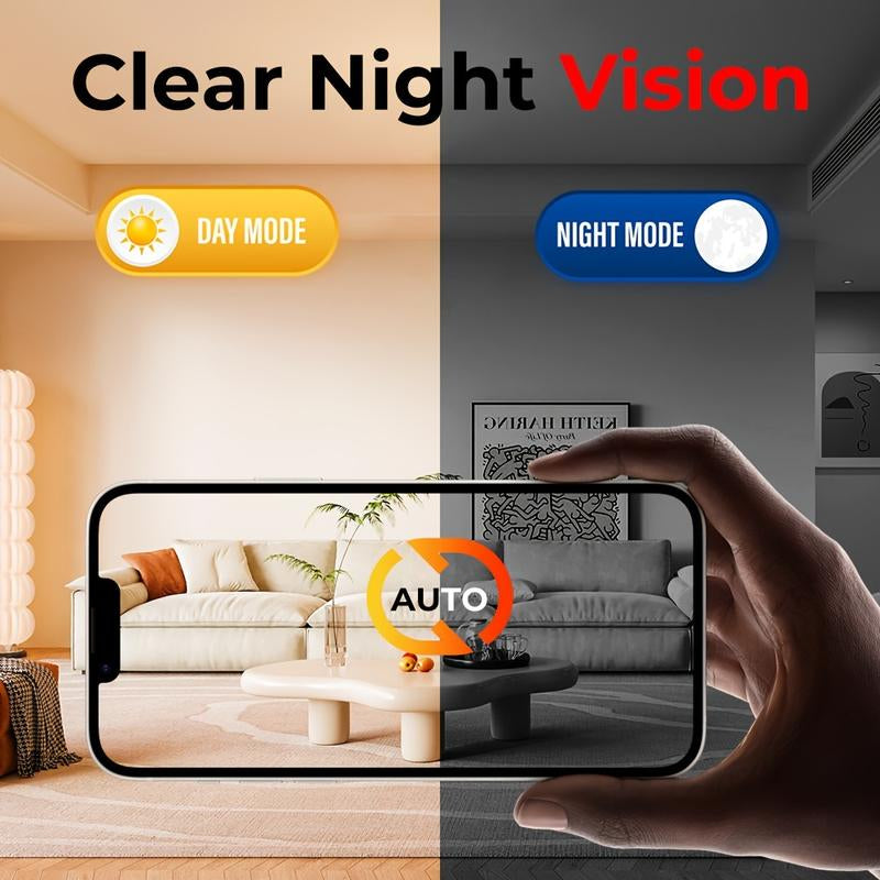 1Pc X5 Wireless Security Camera, 720P Indoor Home Surveillance, USB Powered, Wi-Fi Enabled, App Control, Motion Detection, Night Vision, Live Streaming, Loop Recording, Portable Baby/Pet/Babysitter Monitor