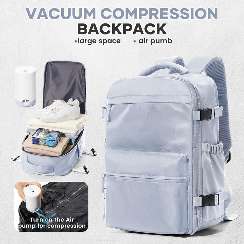 Vacuum Compression Backpack Carry on Travel Backpack for Women Men Airport Backpack Airplane Laptop Backpack Vacuum Travel Bag