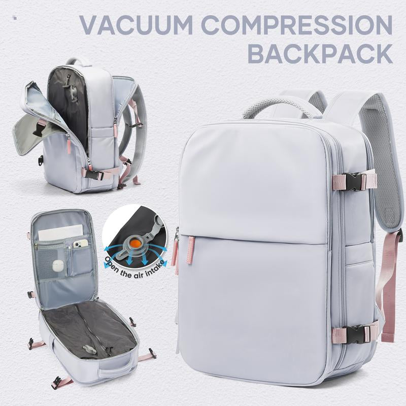 Vacuum Compression Backpack Carry on Travel Backpack for Women Men Airport Backpack Airplane Laptop Backpack Vacuum Travel Bag
