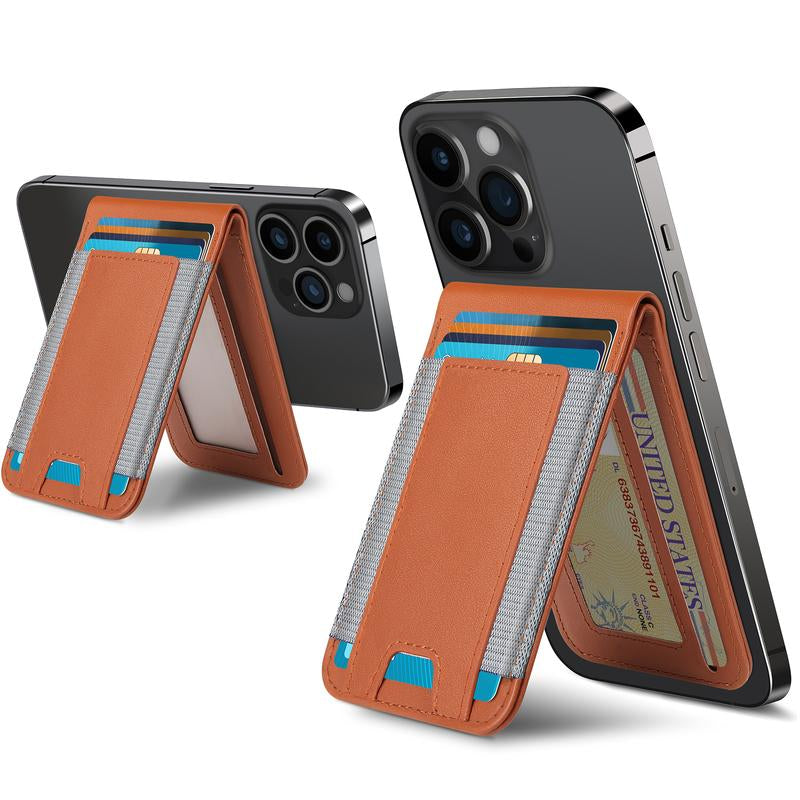 Magsafe Wallet, for Iphone 16/15/14 Pro Max/14 Pro/14/14 Plus/13/12 Promax Series, 9 Cards Holder, Vegan Leather, Electronics Accessories Cellphone Smartphone Black Metallic