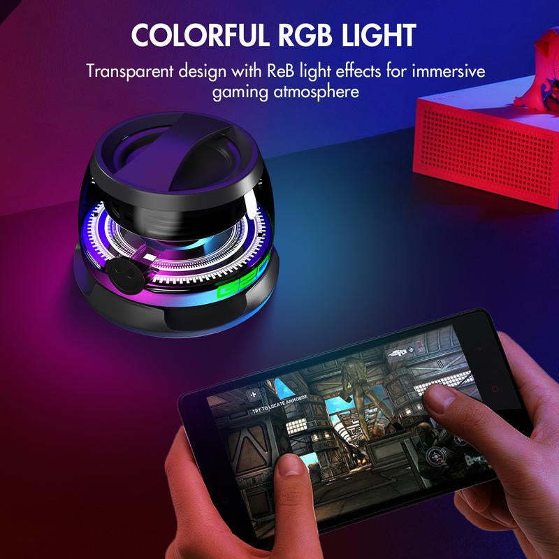 Magnetic Bluetooth Speaker,G200 5W Mini Speaker Wireless Bluetooth 5.0,LED Light Game Mode,4H Playtime,Suitable for Travel,Cook,Run-Black/Purple
