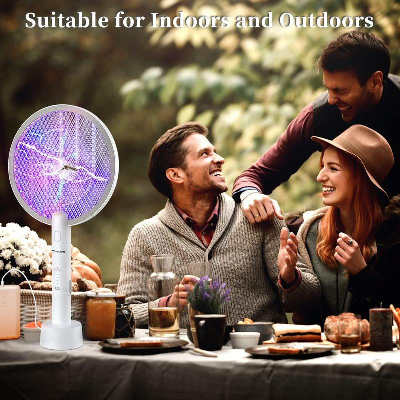 Powerful Indoor and Outdoor Mosquito Killer, Two-In-One Fly Swatter, Rechargeable Mosquito Killer, Safe Household Fly Swatter