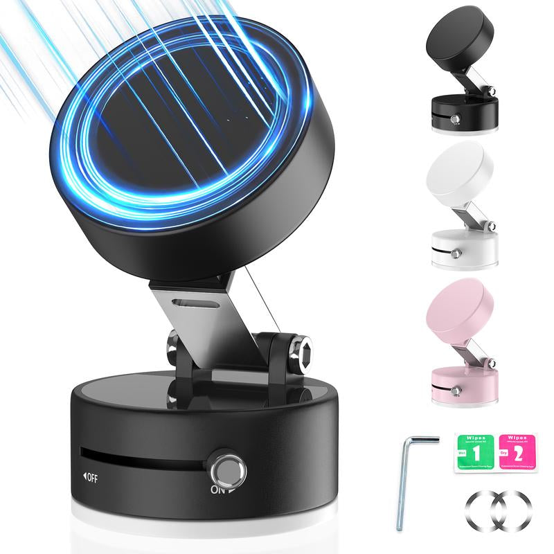 Magnetic Vacuum Phone Stand Holder ,Foldable and Portable Design,Strong Magnet,Suitable for Smooth Surfaces,Multi-Scene Use Compact Folding