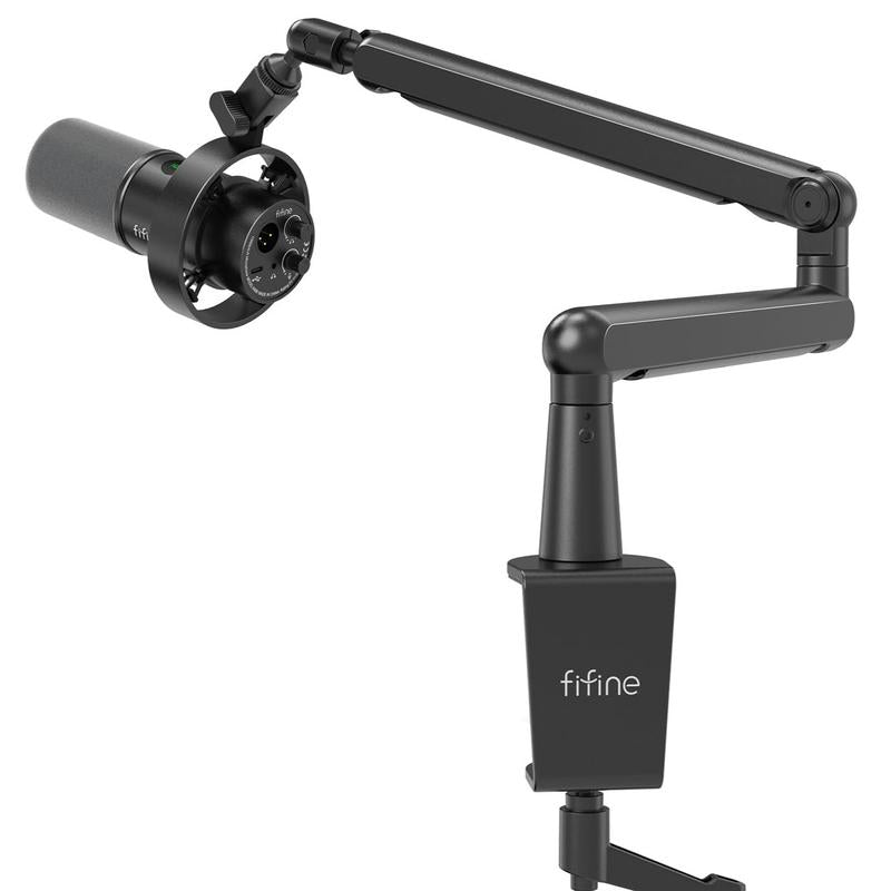 FIFINE K688 XLR/USB Dynamic Microphone, Studio XLR Vocal Podcast Microphone for Recording, USB Streaming Mic with Mute Button, Gain Knob, Headphones Jack for Voice-Over, Video,Gaming