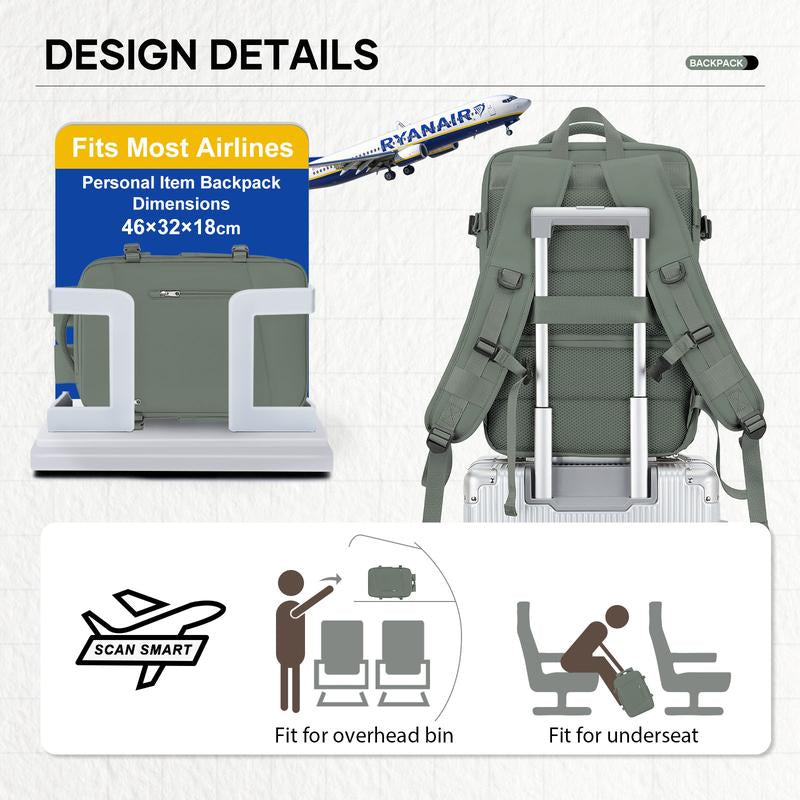 Vacuum Compression Backpack Carry on Travel Backpack for Women Men Airport Backpack Airplane Laptop Backpack Vacuum Travel Bag