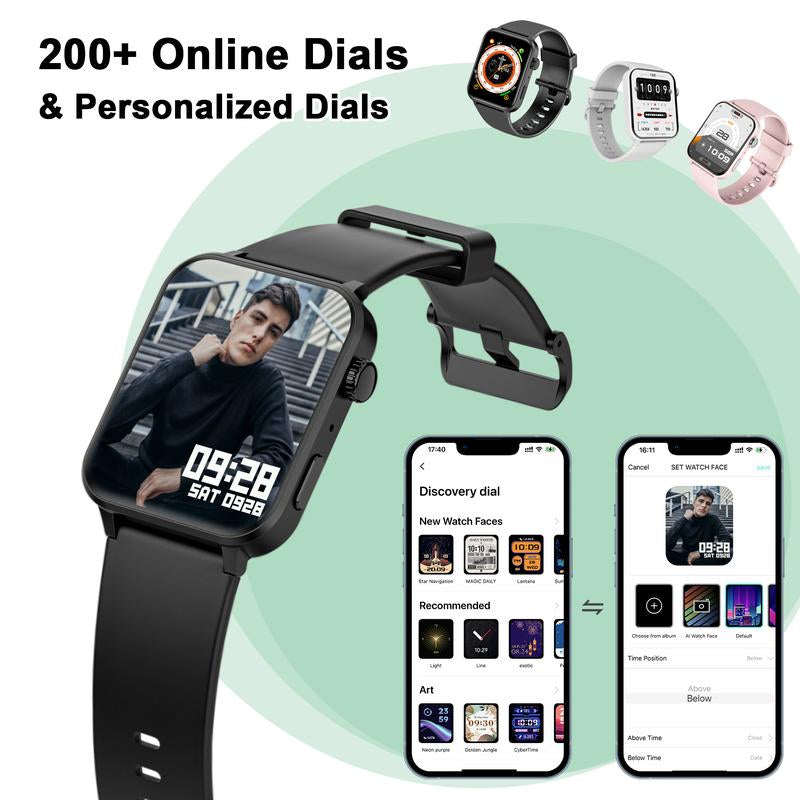 Smart Watches R30Pro Fitness Tracker Smartwatch with Call Function & Heart Rate Monitoring,1.83 Touch Screen Multifunction Smartwatch for BT Calls Fitness Wristwatch, Smart & Wearable Devices for Iphone Android Smartphone