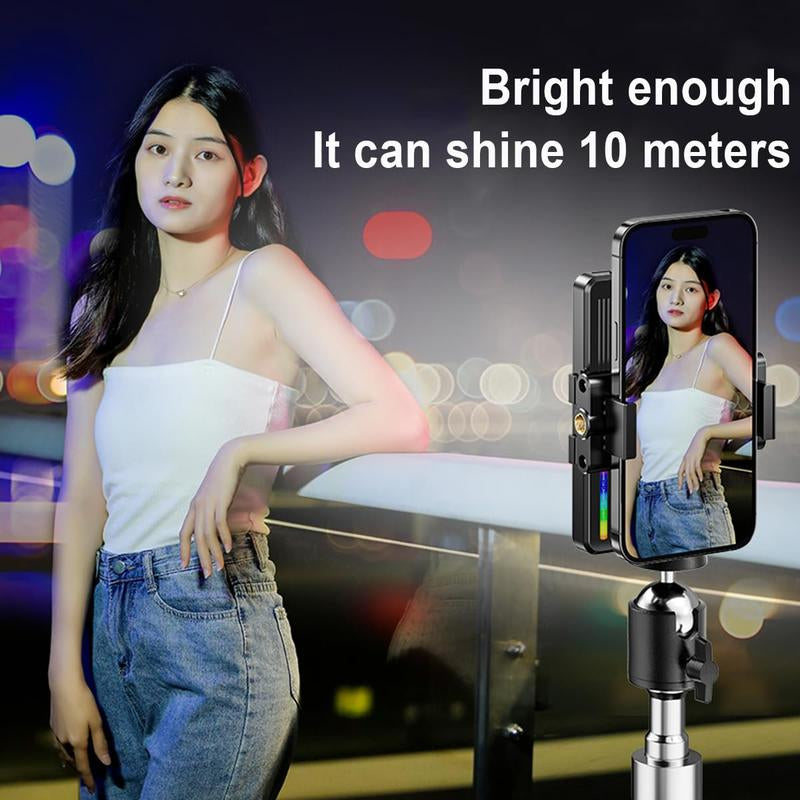 LED Camera Light Portable Photography Video Lights Selfie for Warm and Cool 3 Colors 3000-9900K 72Pcs Beads with Cell Phone Clip 1/4 Standard Screw 1500Mah Rechargeable CRI 80