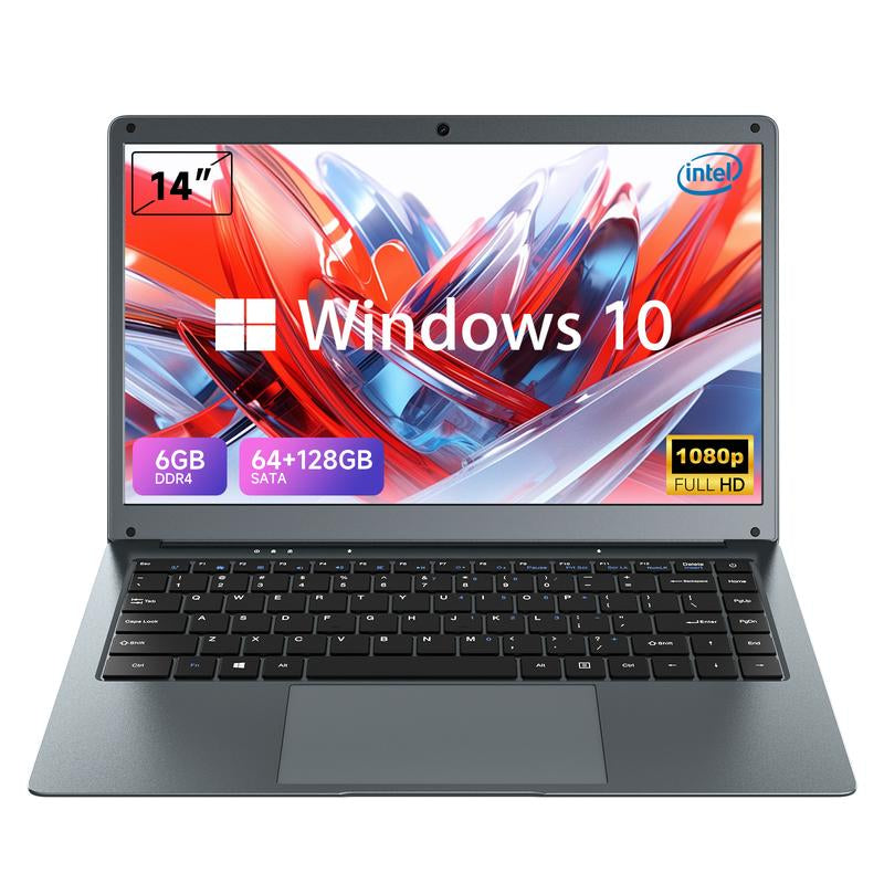 RNRUO 14 Inch Laptop Intel Celeron Processor N3350 6GB RAM 64GB+128GB SSD/64GB+256GB SSD Windows 10 Cpu Fathersdaygift