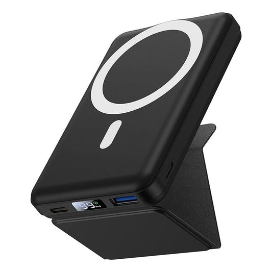 Magnetic Battery ,Magnetic Power Bank , 10000 Mah Power Bank with Folding Stand with USB-C Cable LED Display, Magnetic Power Bank 22.5W PD Fast Charging for Iphone D013