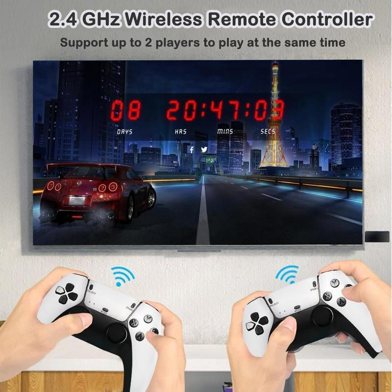 【Plug and Play】Cooinut 20,000+ Retro Gamestick,Plug and Play Videogameconsoles with 2.4G Wireless Controllers,4K Hdml Output.Usb Gaming. Premium Competitive Dual Controllers.Gifts for Friend,Family