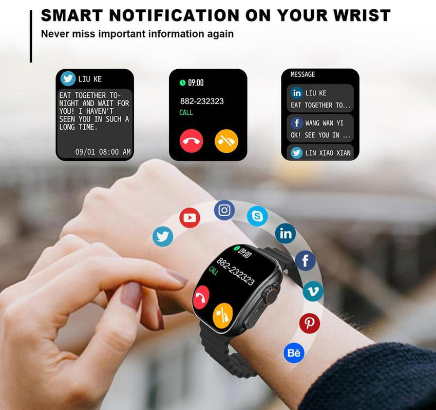 2025 New Multifunctional Men Women'S Smartwatch, 2.2-Inch Smart Watch with Answer/Make Calls/100+ Sports Modes/Message Reminder, IP67 Waterproof Smart Watch for Android Iphone Devices, Fitness Watch, Fall Gift