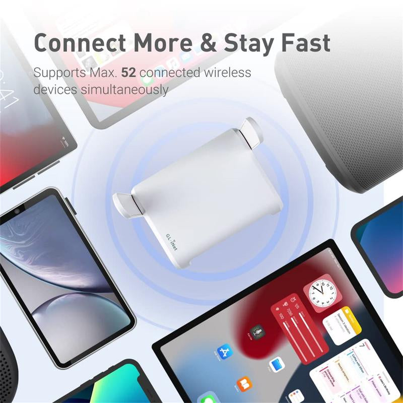 Gl.Inet GL-SFT1200 (Opal) Secure Travel Wifi Router Vpn Portable Router Secure Travel Wifi Repeater