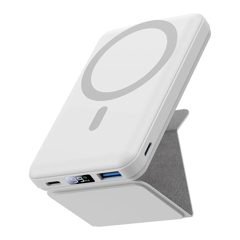 Magnetic Battery ,Magnetic Power Bank , 10000 Mah Power Bank with Folding Stand with USB-C Cable LED Display, Magnetic Power Bank 22.5W PD Fast Charging for Iphone D013