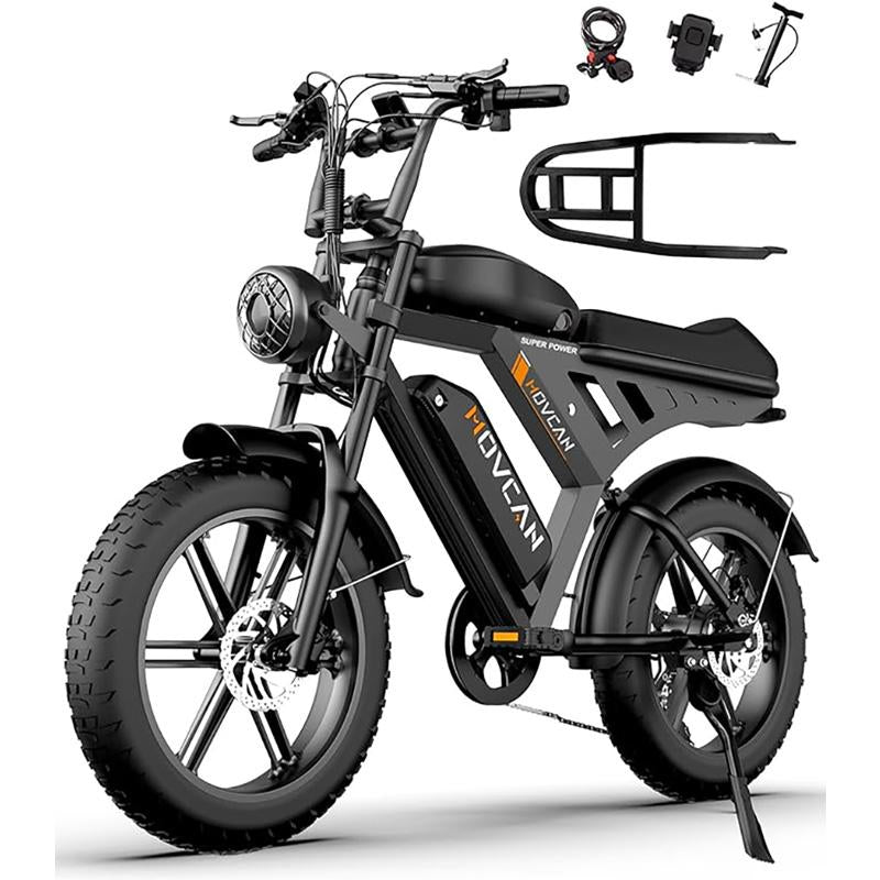 V30MAX/V30 Electric Bike for Adults 1500W/1000W Motor 20" Fat Tire Ebike, 32MPH/28MPH 120/70 Miles,48V 31.2/15.6 AH Dual Battery Hydraulic Disc Brake Electric Motorcycle Bike Full Suspension