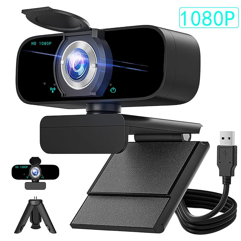 2K Qualify HD Webcam for PC Webcast, USB Computer Webcam for Office /Home Use, Streaming, Video Calling, Online Meeting with Tripod