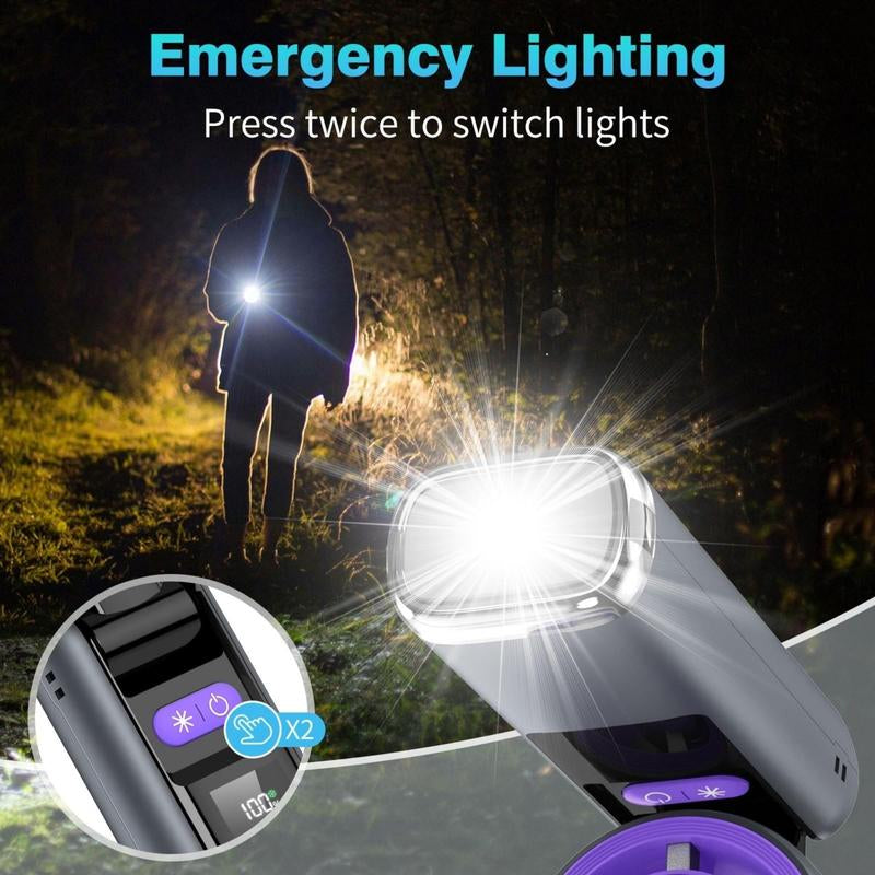 Portable Handheld Turbo Fan, 5 Gear Wind Rechargeable Handheld Fan, Air Turbo Tech Cooling Fan for Outdoor Activities, Travel, Working