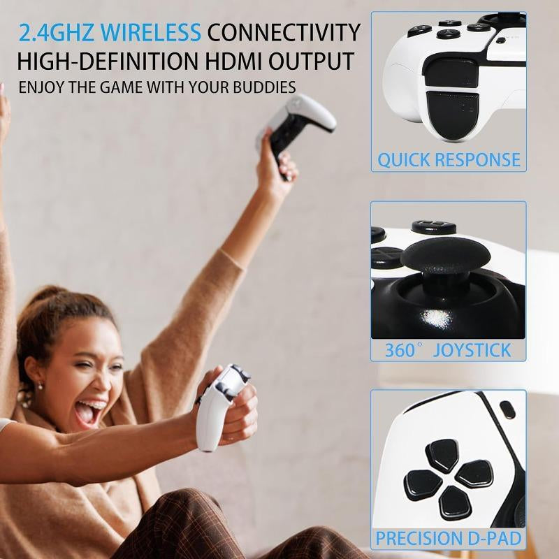 【Plug and Play】Cooinut 20,000+ Retro Gamestick,Plug and Play Videogameconsoles with 2.4G Wireless Controllers,4K Hdml Output.Usb Gaming. Premium Competitive Dual Controllers.Gifts for Friend,Family