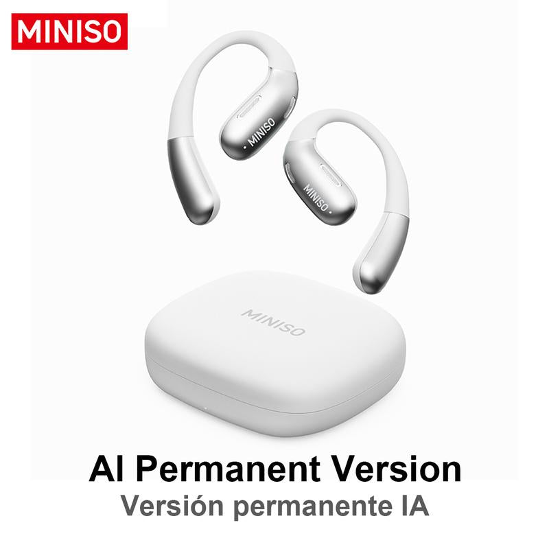 MINISO X28 OWS Translation Open Ear Wireless Bluetooth Earbuds Support 135 Languages Real Time Bluetooth Translation HIFI Sound Quality Sports Headphones IPX5 Waterproof with Microphone