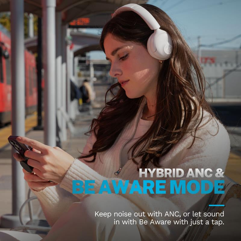 Go Lux Noise Cancelling Headphones & Go Pop+ Cloud White Gift Set