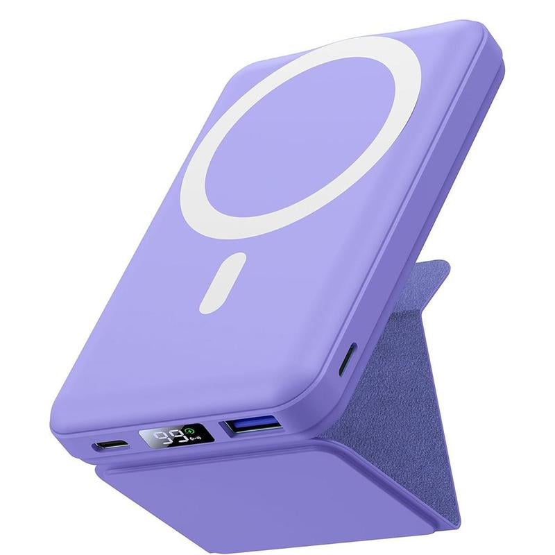 10000Mah Magnetic Wireless Power Bank with Phone Holder, 22.5W PD Fast Charging Portable Charger, Power Bank for for Iphone 15/14/13/Pro/Mini/Pro Max Power Magnetic Power