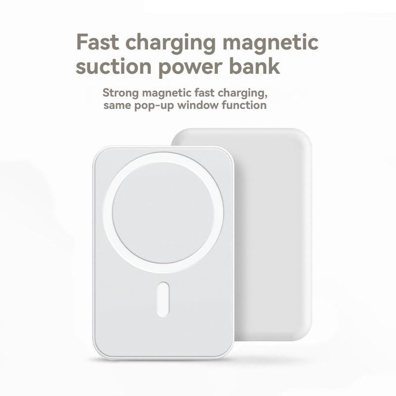 Magnetic Power Bank,5000Mah Portable Charger,Fast Charging for Iphone 16/15/14/13/12 Pro/Pro Max/Plus,White Magsafe Wireless Battery